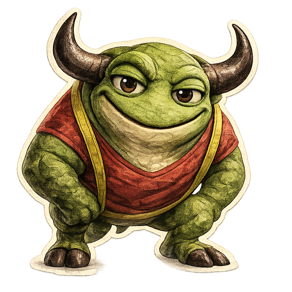 The Green Toad in a confident pose